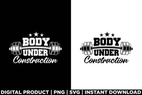 Body Under Construction Fitness Exercise Graphics