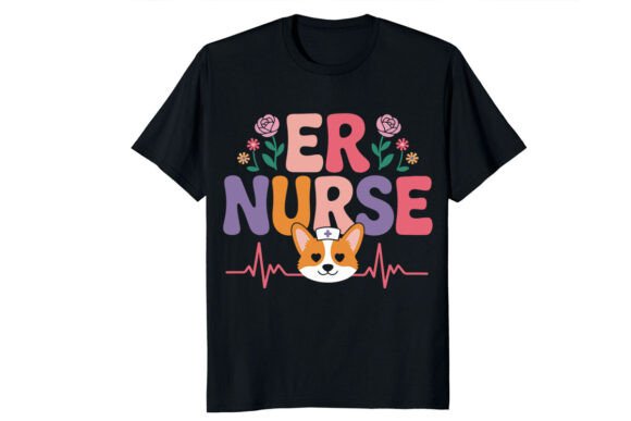 ER Nurse Corgi Dog Lover PNG Graphics