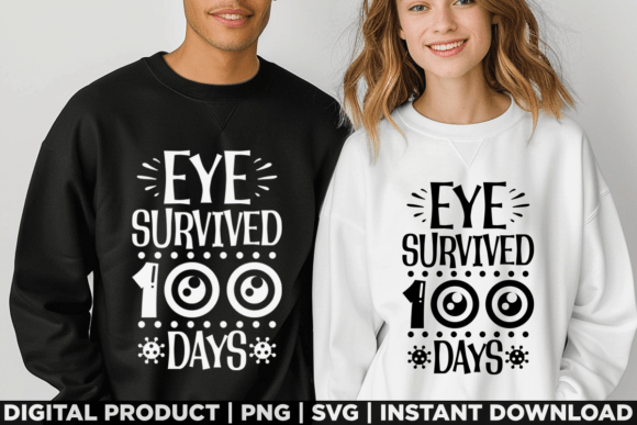 Eye Survived 100 Days of School Graphics