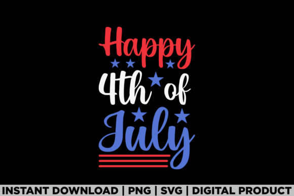 Happy 4th of July America USA 1776 Graphics