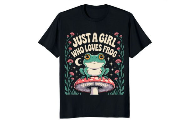 Just a Girl Who Loves Frog PNG – Graphics for T-Shirt Designs