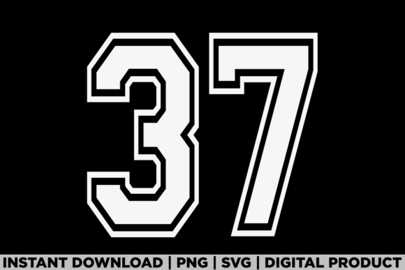 Number 37 Birthday Varsity Sports Team Graphics