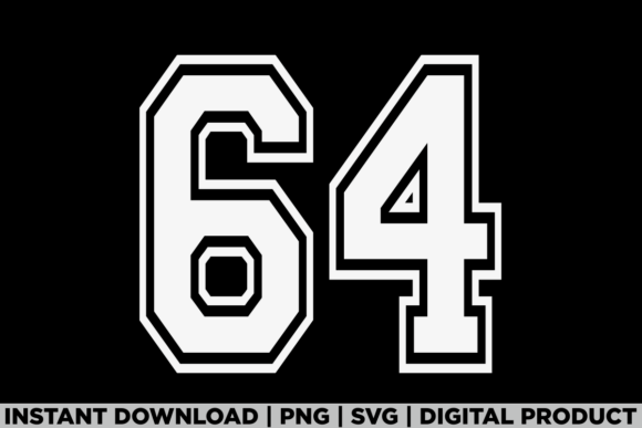 Number 64 Birthday Varsity Sports Team