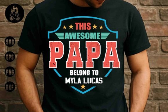 Personalized This Awesome Papa SVG Graphics