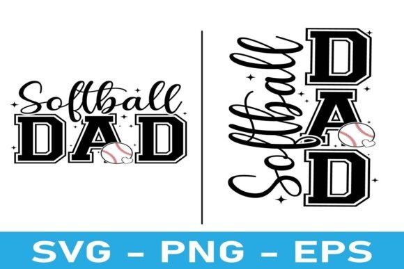Sports Softball Dad Png T-Shirts Design